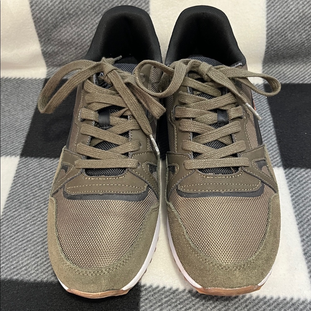 Original Penguin Munsingwear Aiden Olive Casual Lace-Up Sneaker Sz 11